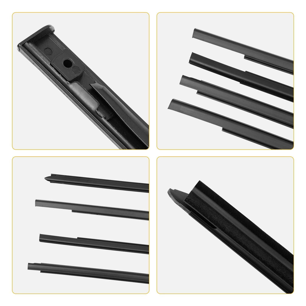 Weatherstrip Window Moulding Trim Seal Kit for 09-23 Dodge Ram 1500 2500 4 Pc