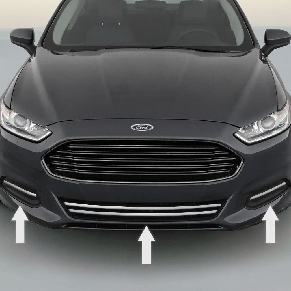 Chrome Grille Grill Trim for Ford Fusion 13 to 18 14 15 16 17