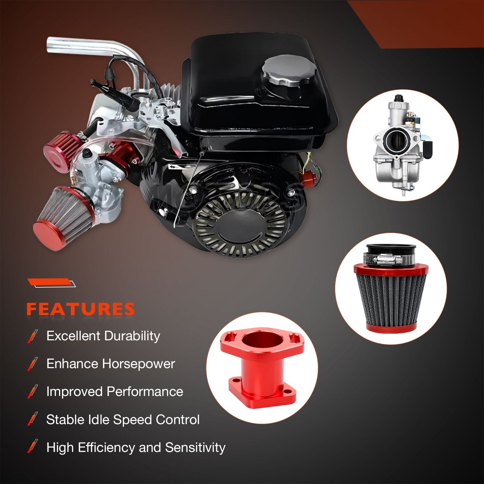 VM22 26mm Carburetor Throttle Assembly Kit for Predator 212cc GX200 196cc CT200U