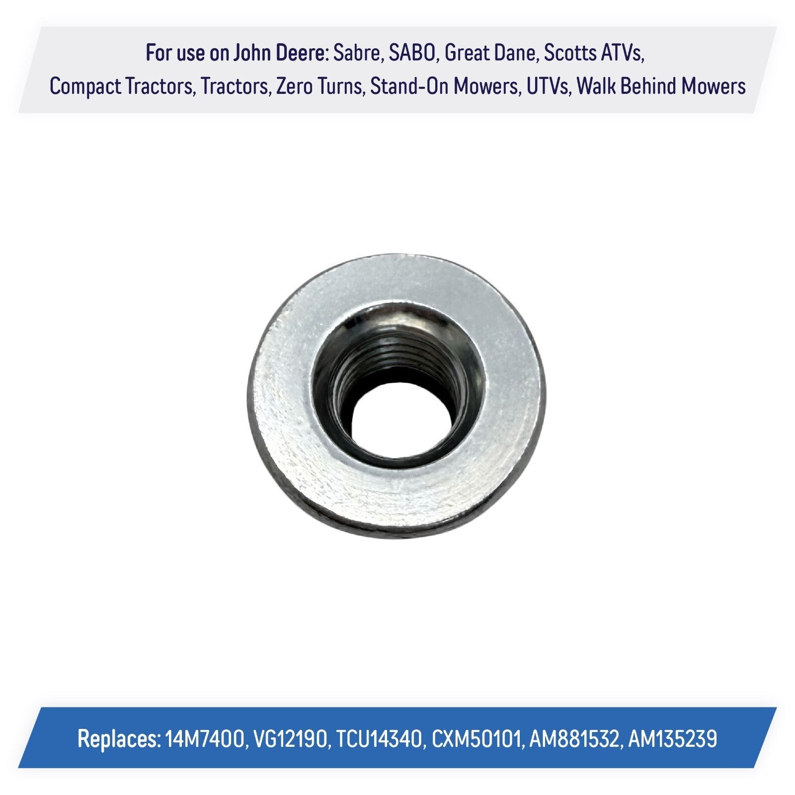 Lock Nut 10mm For John Deere Sabre SABO Great Dane Scotts ATV UTV 14M7400 5 Pack