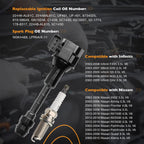 UF401 Ignition Coil Spark Plug Pack for Nissan Altima Maxima Infiniti G35 6X