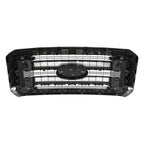 Chrome Front Bumper Grille For Ford F250 F350 F450 F550 2011-2016 Platinum Style
