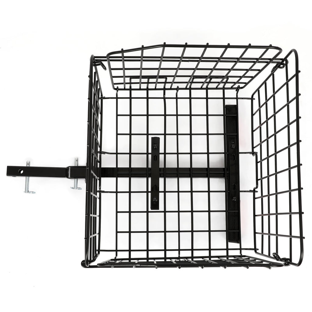 Folding Rear Basket Accessory for Most Mobility Scooters Sturdy Steel Black