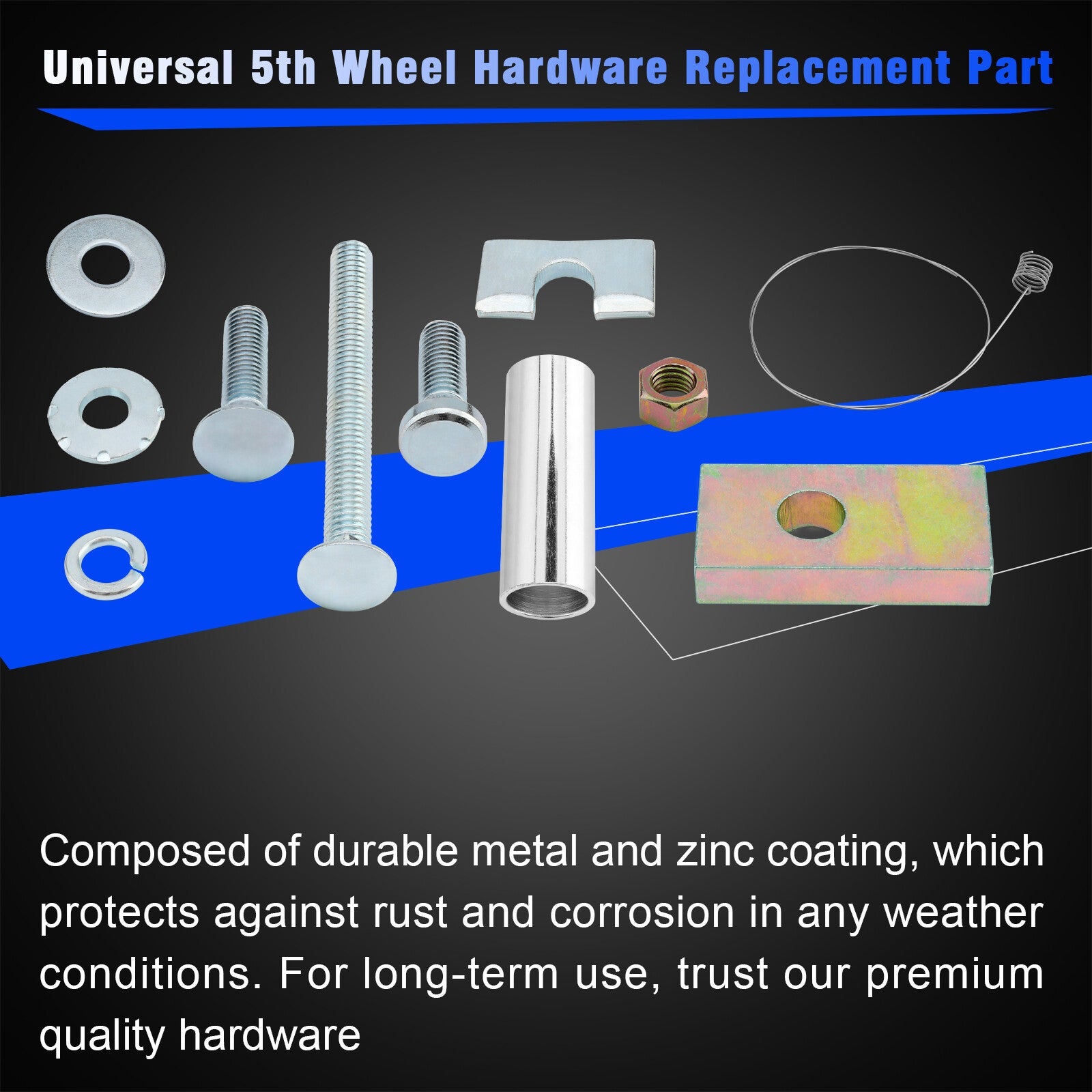 16111 5th Wheel Hitch Rail Hardware Mounting Kit Trailer Hitch Mount for Reese