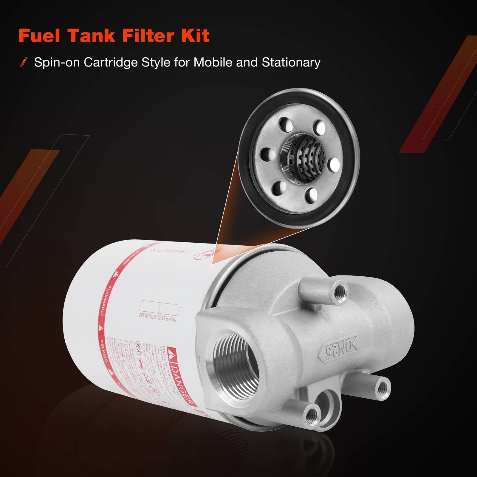 3/4 Transfer Tank Fuel Filter Kit for Mobile and Stationary Diesel Transfer Pump