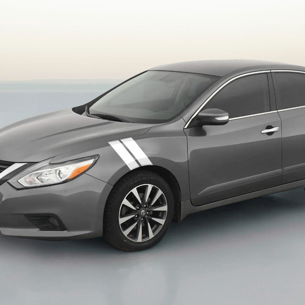 3 Inch Dual Fender Stripe Hash Mark Decal Graphic Kit For Nissan Altima