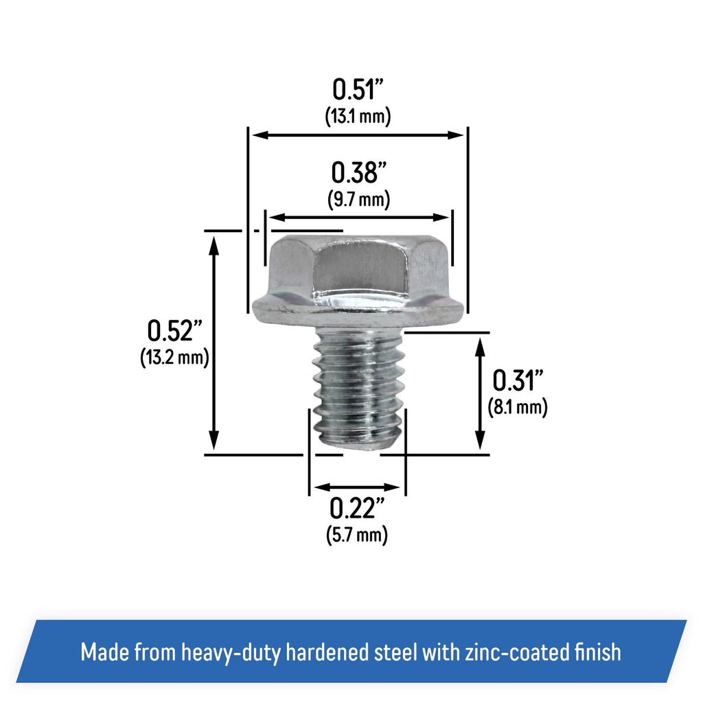 90008ZE2003 Recoil Starter Flange Bolts 6x10 for Select Honda GX Engines 12 Piece