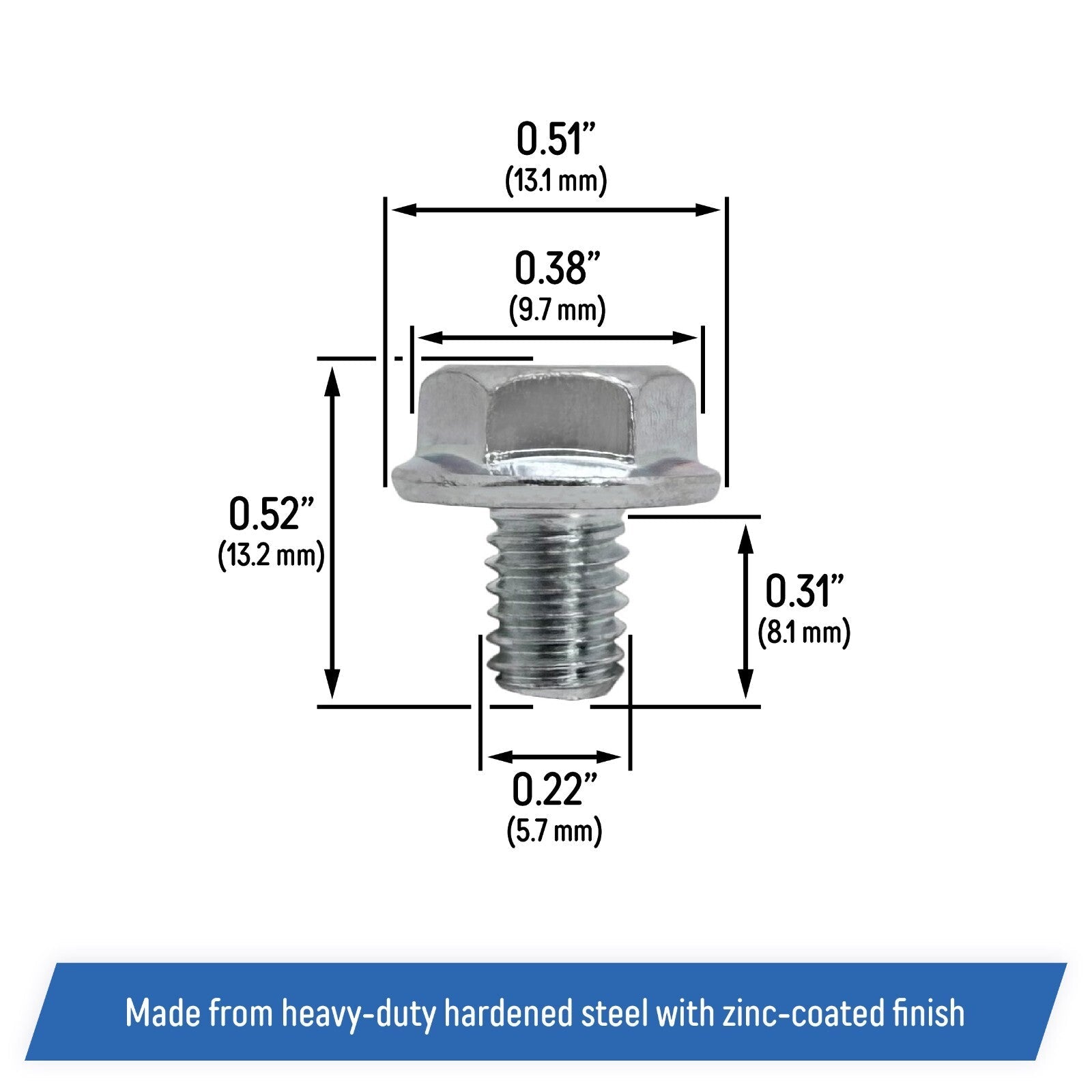 90008ZE2003 Recoil Starter Flange Bolts 6x10 for Select Honda GX Engines 12 Piece