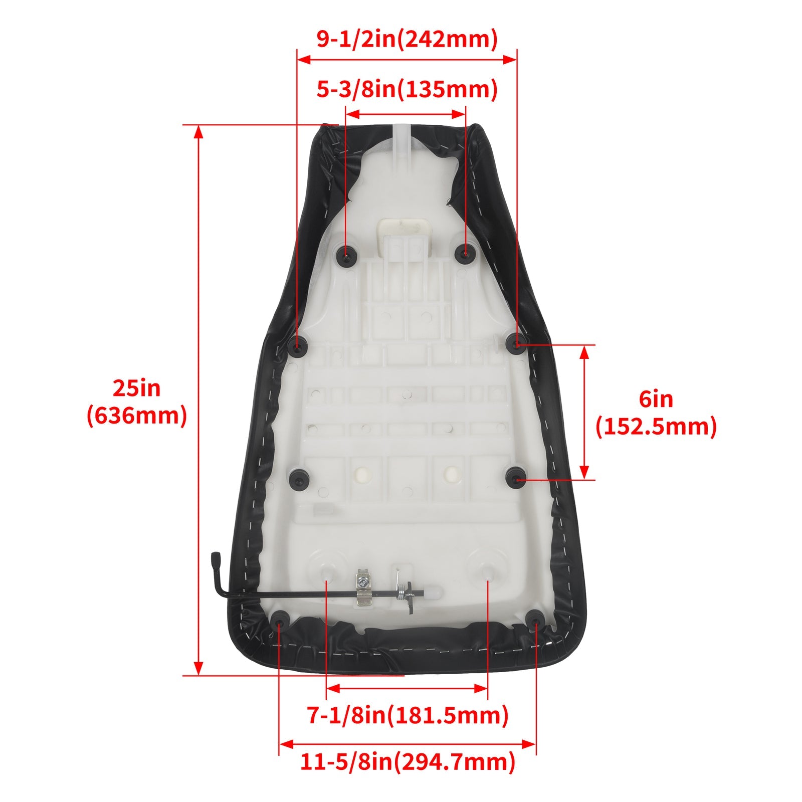Complete Seat Black for Honda TRX350 TRX400 Rancher 350 400 2004-2006 2007