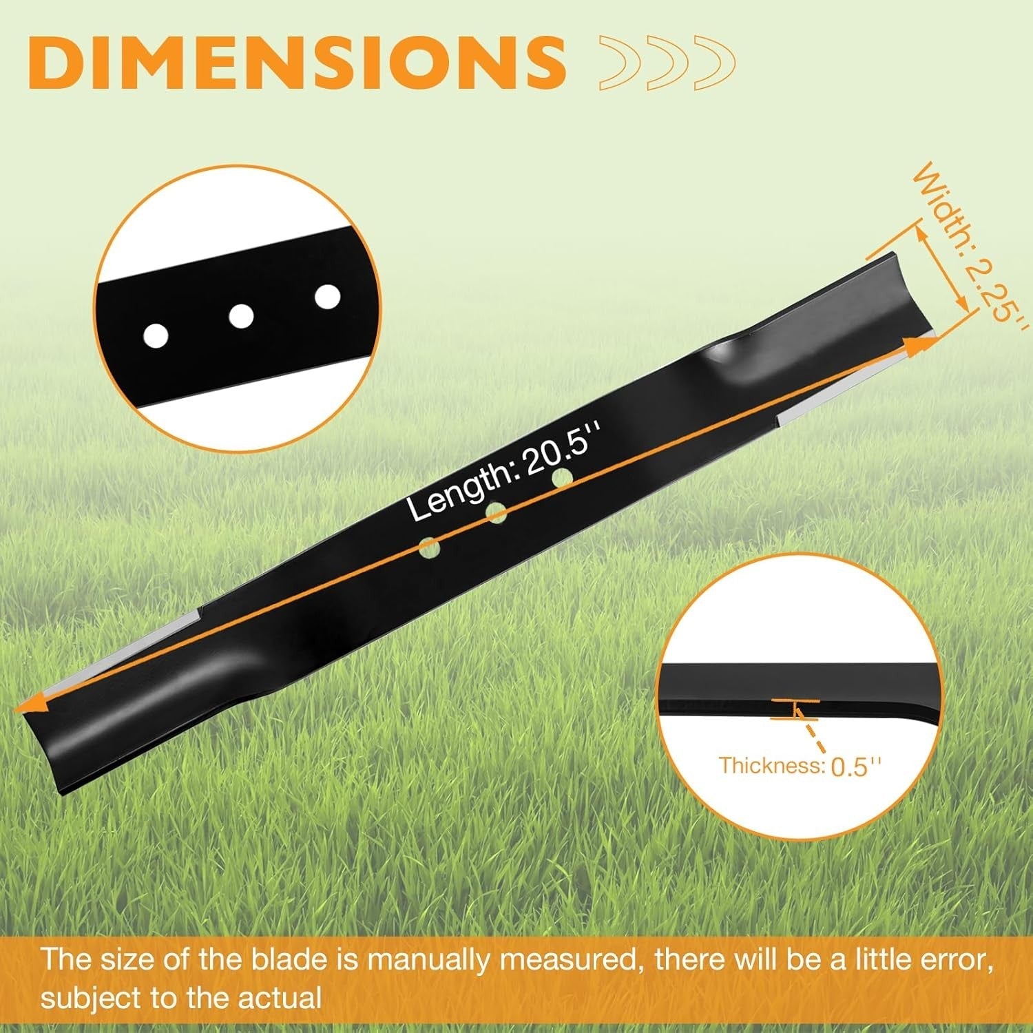 91-050 Lawnmower Blade for Swisher 20.5x2.25 Inch 60in Cut Mower Oregon 2 Pack