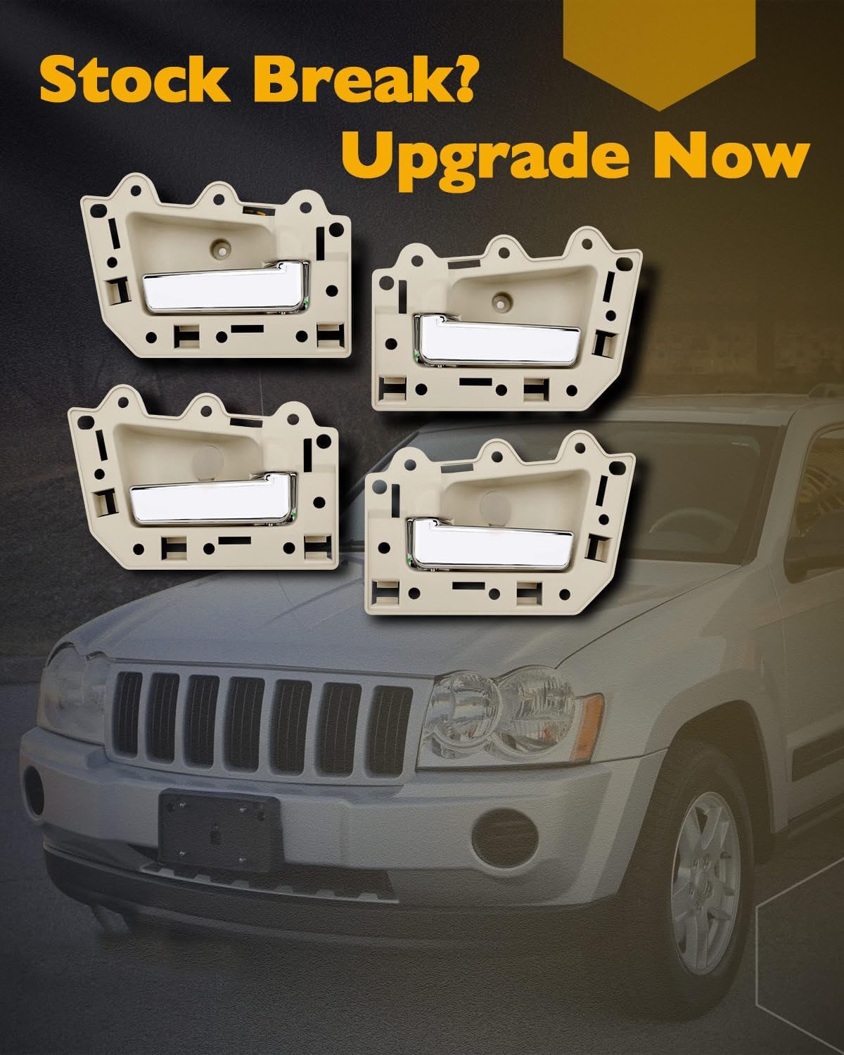 Inside Interior Door Handle Front Rear for Jeep Grand Cherokee 2005 2010 4 Piece