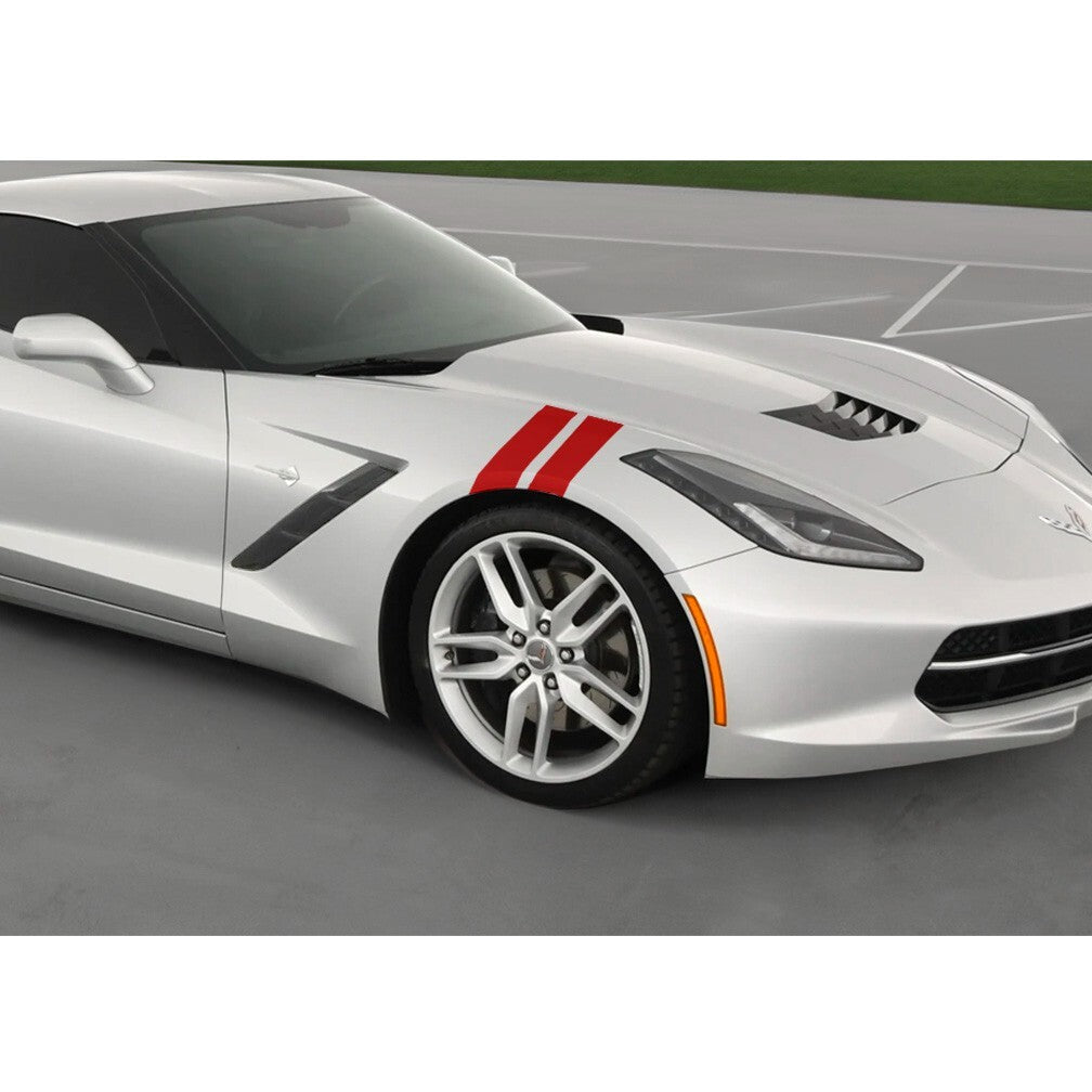 3 Inch Fender Stripe Hash Mark Stripe Decal Graphic Kit For Chevy Corvette C5 C6