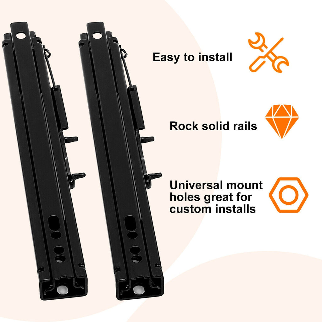 2pcs Universal Dual Lock Seat Sliders Rails Bracket Track Assembly Adjustable