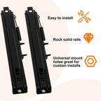 2pcs Universal Dual Lock Seat Sliders Rails Bracket Track Assembly Adjustable