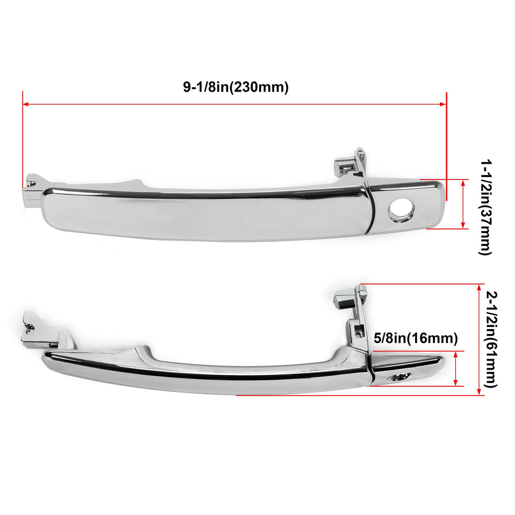 Door Handle Front Driver Side Outside Exterior Chrome for Nissan Rogue 2011-2015