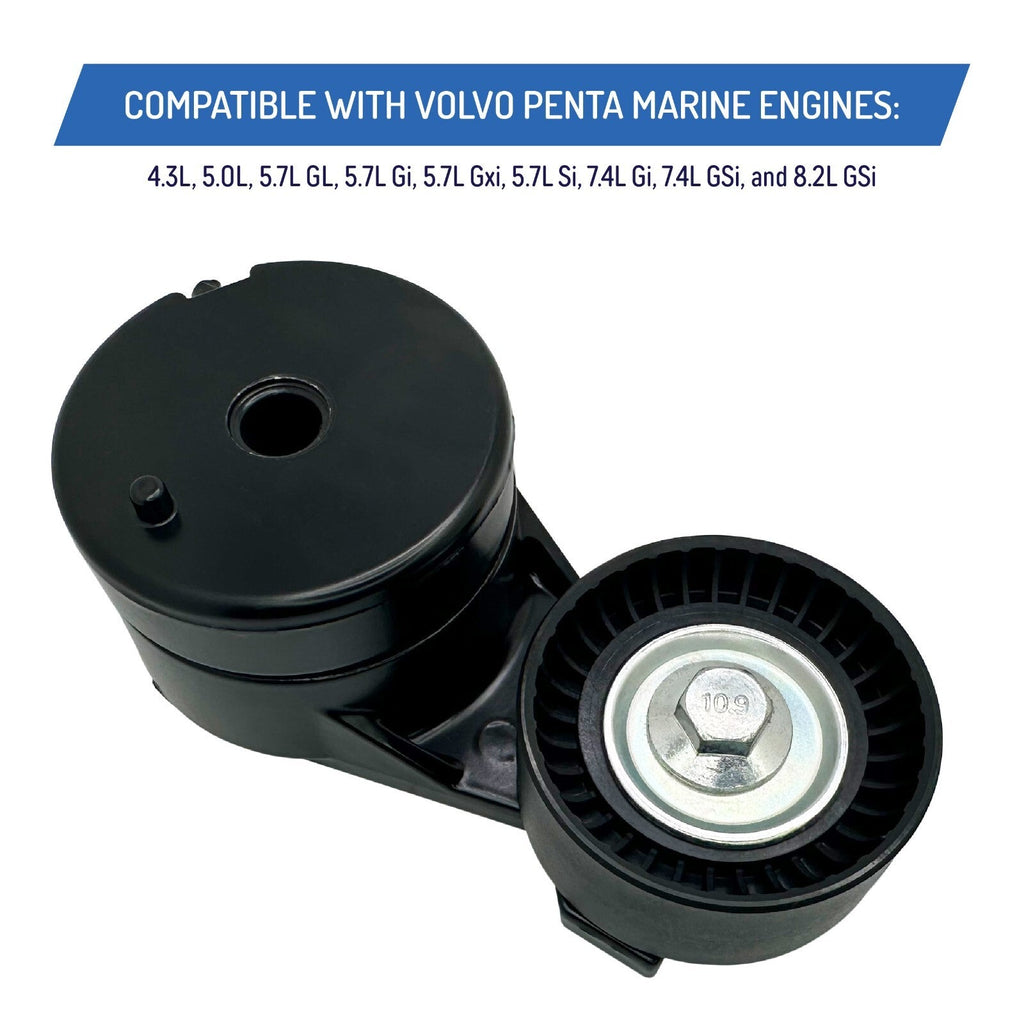Serpentine Belt Tensioner For Volvo Penta 4.3 5.0 5.7 7.4 8.2L GXi Gi 3860079