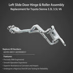Left Driver Side Sliding Door Hinge And Roller For 2004 To 2010 Toyota Sienna