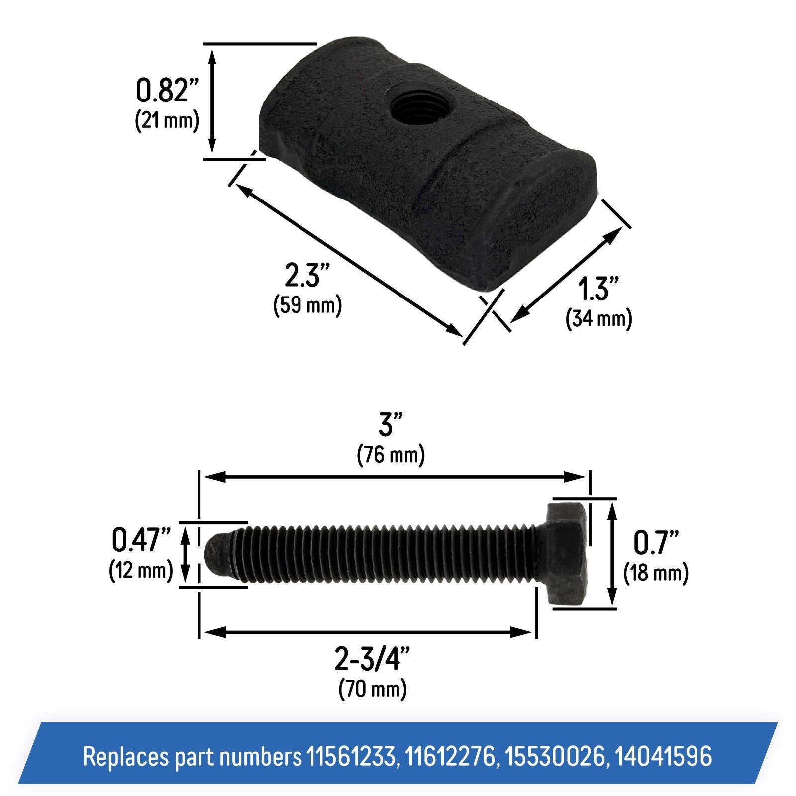 11561233 11612276 Torsion Bar Key Adjustment Block and Bolt for Silverado Escalade