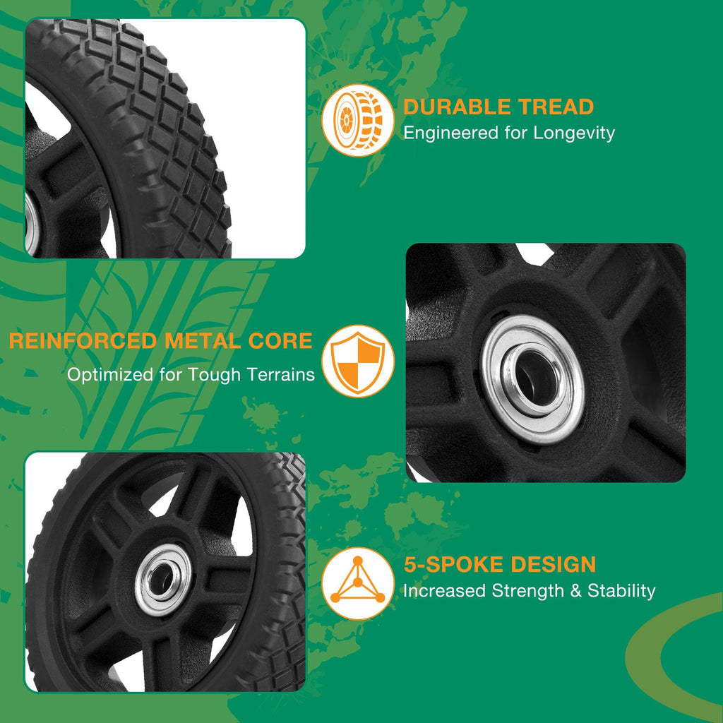 8 Inch Push Lawn Mower Plastic Wheels for Craftsman Generator Garden Tiller 2x
