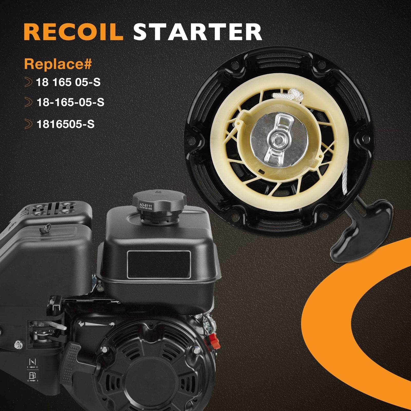 Rewind Recoil Starter Assembly for Kohler 3000 Series Engine SH265 SH270 196CC