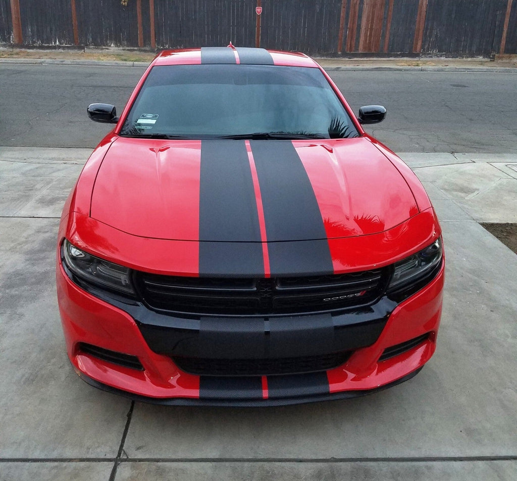 10 Inch Vinyl Rally Stripes Racing Stripe Kit Hood Trunk Roof for Dodge Charger