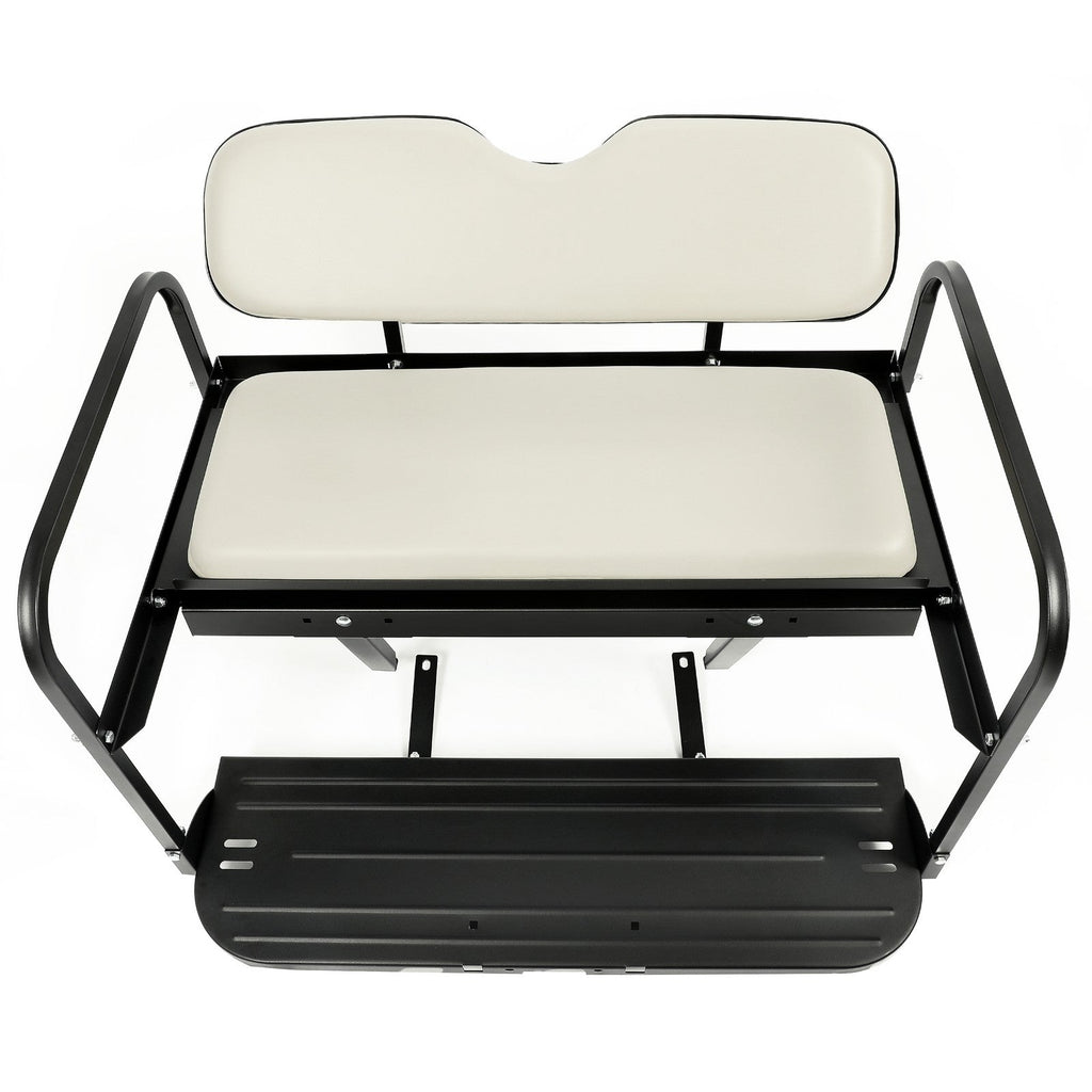 Flip Rear Back Seat for Yamaha Drive G29 Golf Cart 07 to 16 Off White Cushions