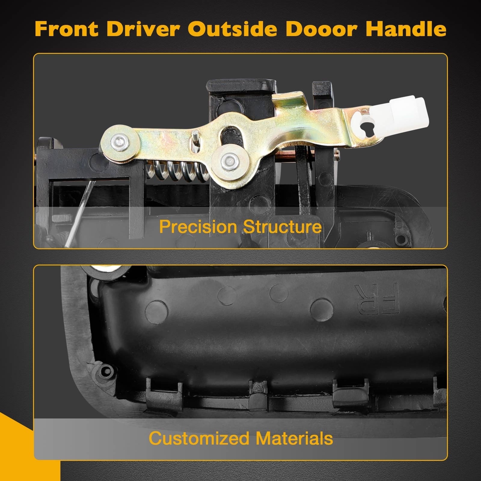 Exterior Door Handles with Lock Cylinders and Key for Toyota Tacoma 1995 2004 2X