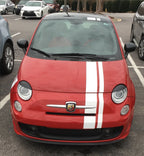 6 Inch Offset Vinyl Rally Stripes Racing Stripe Bonus Install Kit for Fiat 500