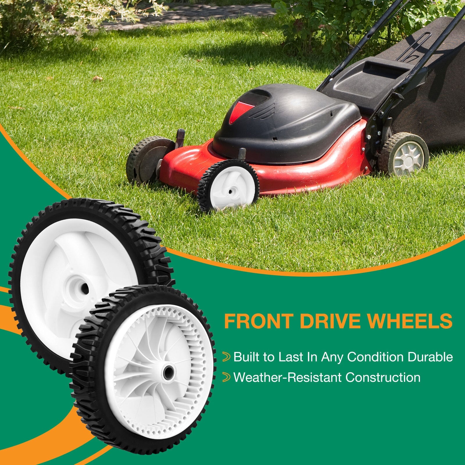 532403111 194231X427 8 Front Drive Wheel Set for Husqvarna Craftsman Poulan Pro