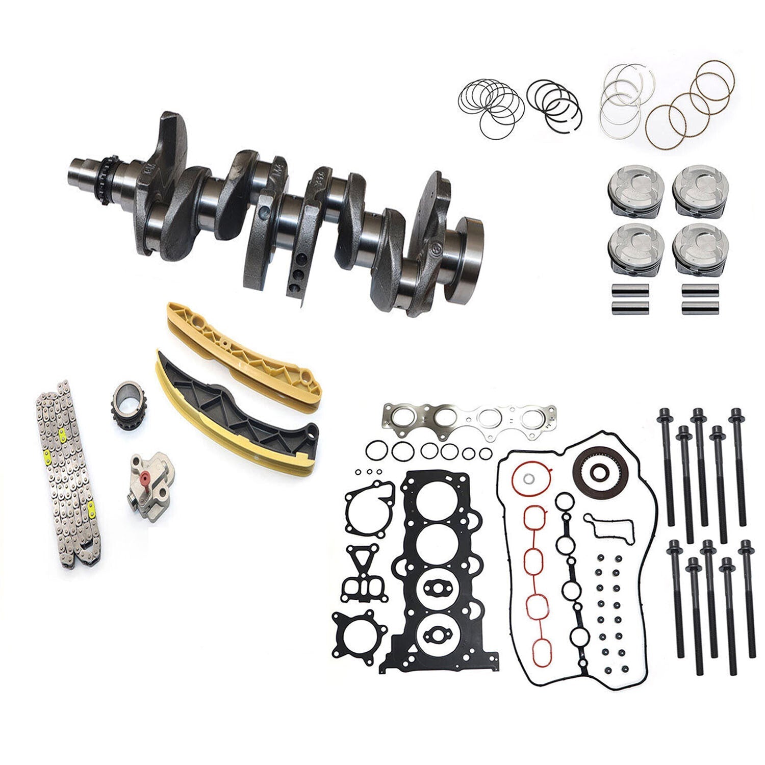 Engine Rebuild Kit Piston Gasket Bolt Timing Kit Crankshaft for Hyundai for Kia