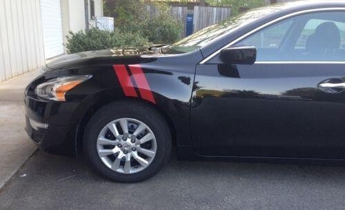 3 Inch Dual Fender Stripe Hash Mark Decal Graphic Kit For Nissan Altima