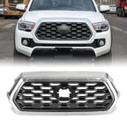 Front Upper Grille Assembly for Toyota Tacoma 2016-2022 Chrome Shell Outer