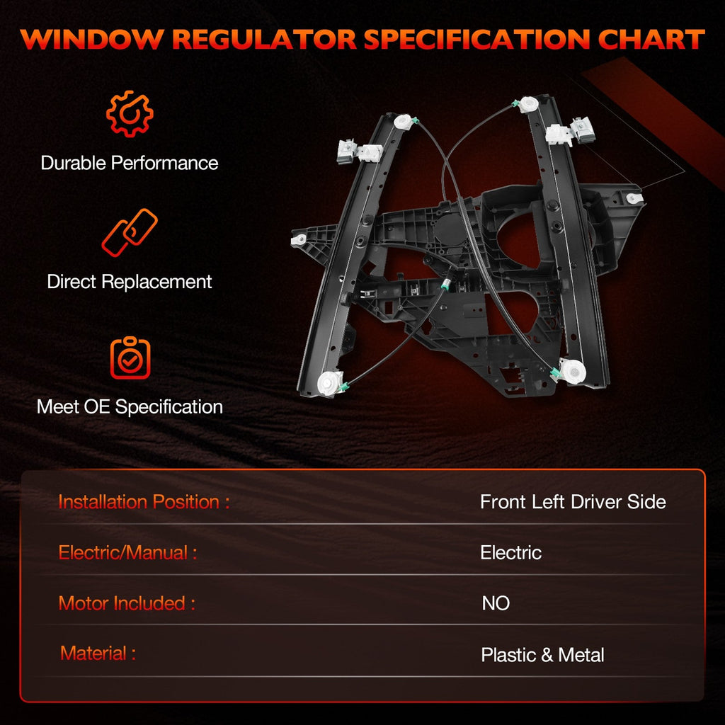Window Regulator Front Driver Side for Lincoln Navigator Ford Expedition 07 17