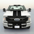 Dual 8 Inch Vinyl Rally Stripes Racing Stripe Full Truck Kit for Ford F250