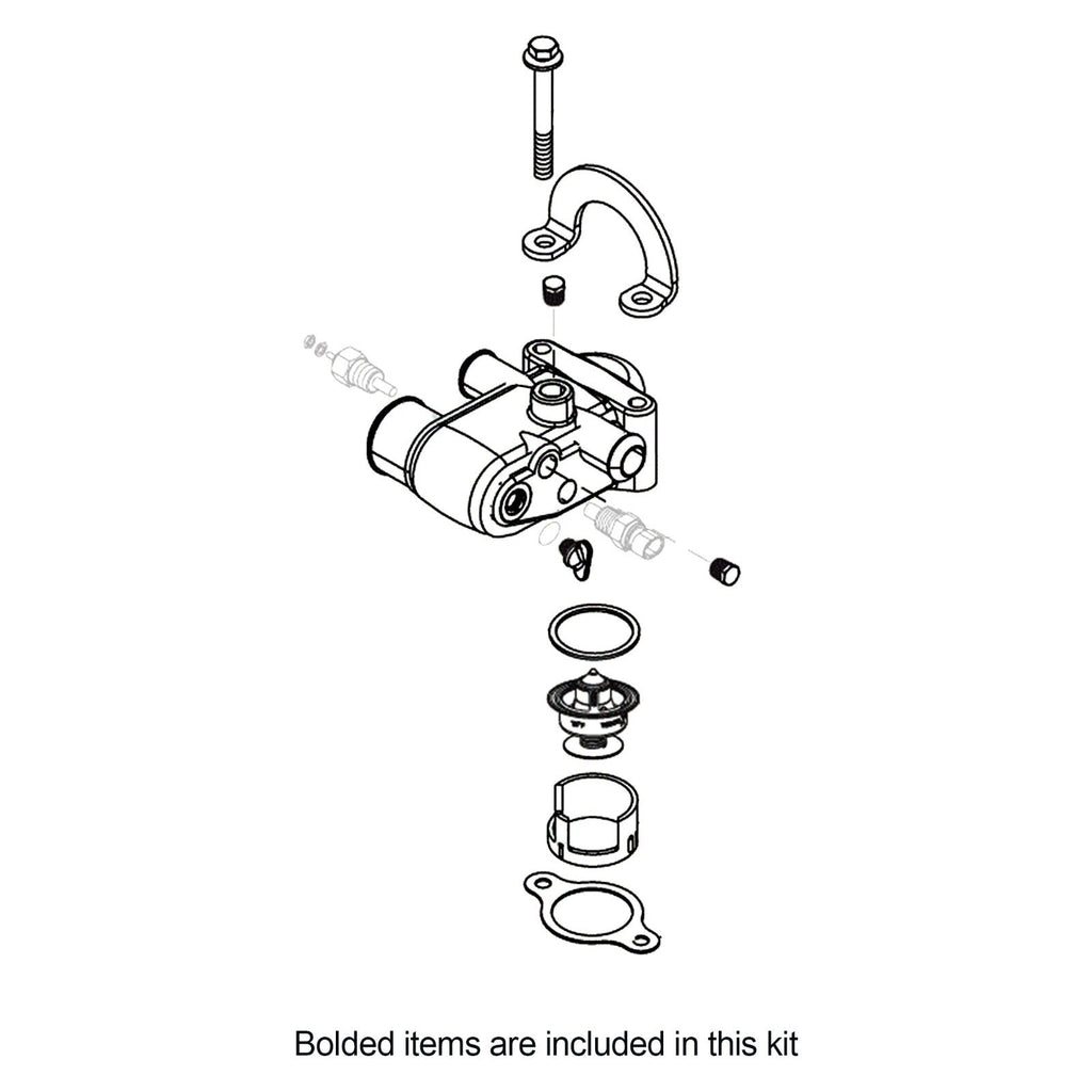 Thermostat Housing Assembly Kit for MAG MerCruiser 4.3 6.3L MPI 350 863457A2