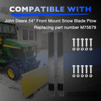 M75679 1/2 Poly Cutting Edge Scraper Bar for John Deere 54 Snow Plow 2 Pack
