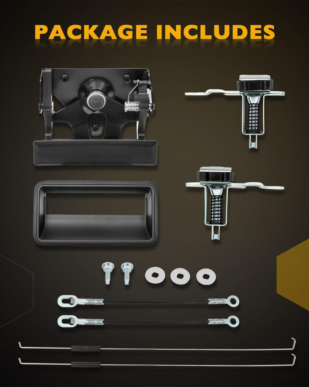 Tailgate Handle Latch Bezel Rebuild Kit for GMC C K 1988 2002 1500 2500 3500