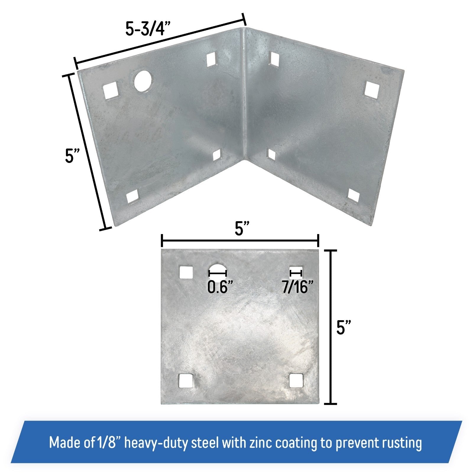 Stationary Floating Dock Inside Corner Kit 4 Inside Corners 8 Backer Plates