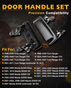 Metal Tailgate Exterior Door Handle Set For Ford Ranger Mazda B2300 1998 2011 3X