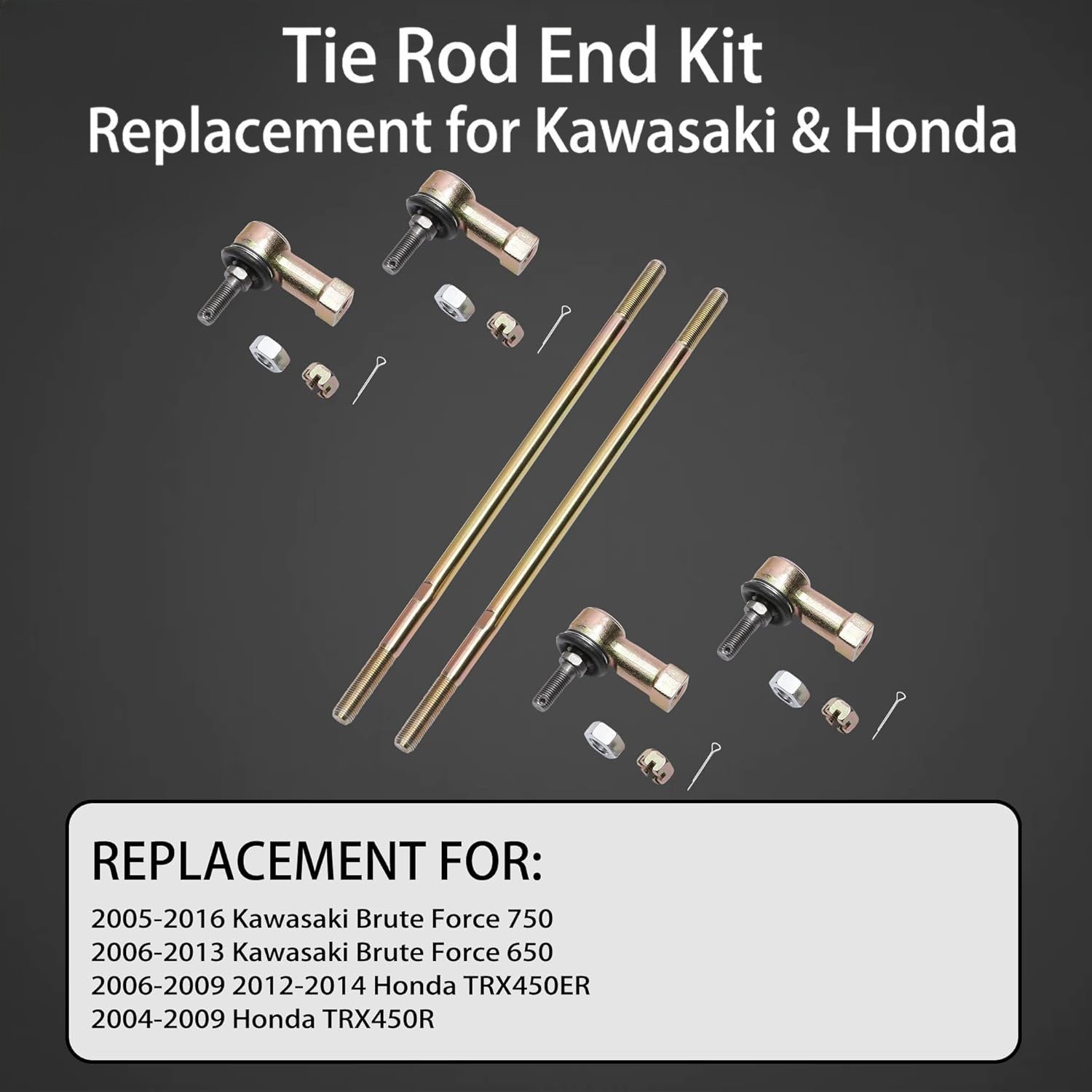 Tie Rod Sets Ball Joint For Kawasaki KVF750 Brute Force 750 4X4I 2005 2016 2