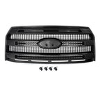 Matte Black Front Bumper Grille W/O Camera Hole for 2015-2017 for Ford F-150