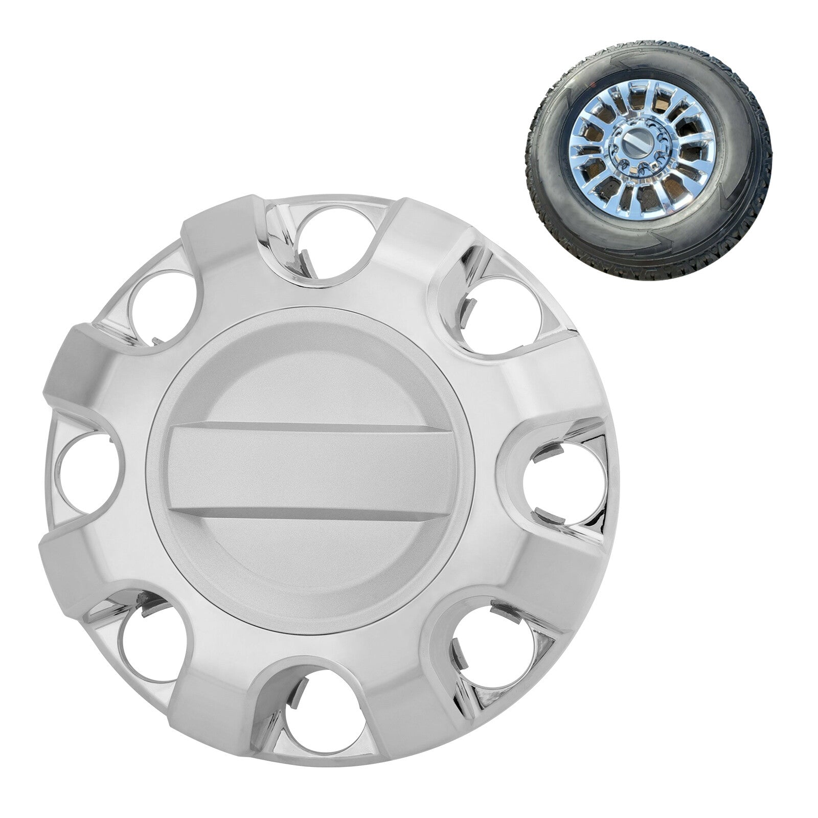 HC3Z1130E Front Rear Wheel Center Hub Cap Chrome for Ford F250 Super Duty 17 24