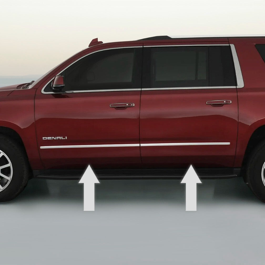 Chrome Side Door Trim Rocker Panel Molding Kit for 2015 2020 GMC Yukon Yukon XL
