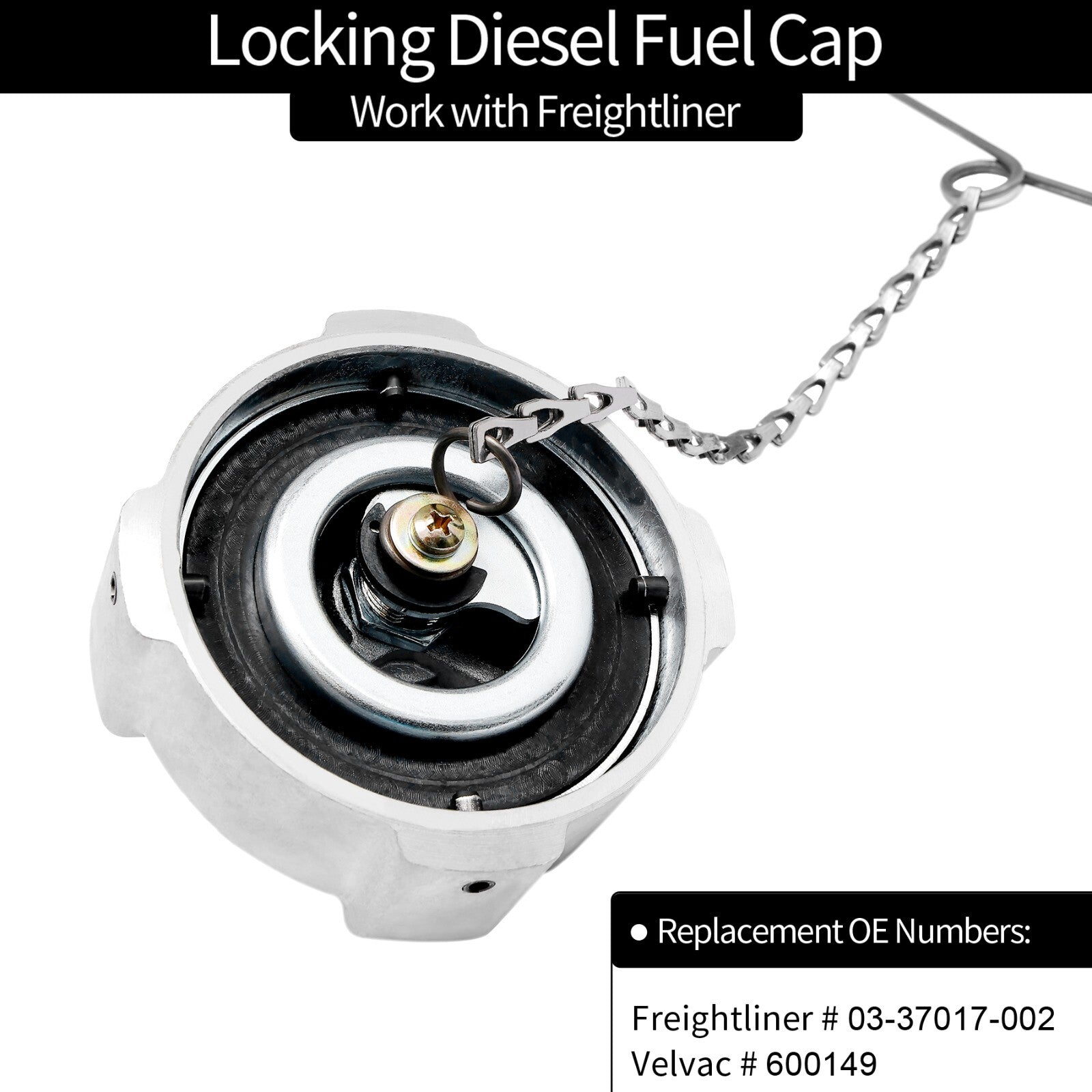 0337017002 Diesel Fuel Cap for Freightliner 96 18 Cascadia Columbia 2 Pack