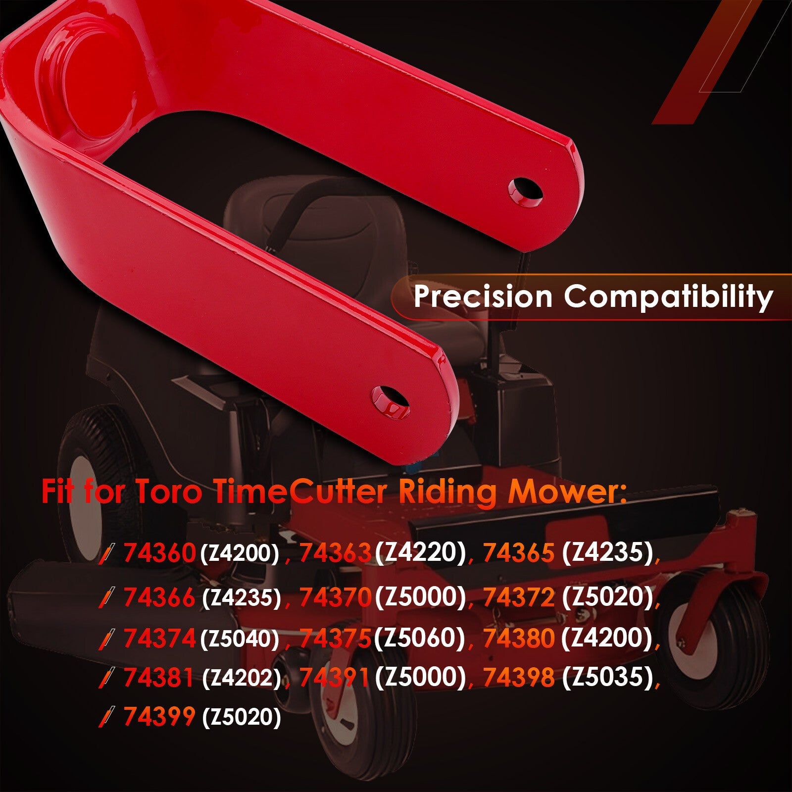 108-7851-01 Red Caster Fork for Toro TimeCutter 74360 74363 Zero Turn Mower