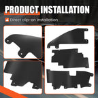 Radiator Grille Air Deflector Set with Mounting Hardware for Ford F150 2009 2014