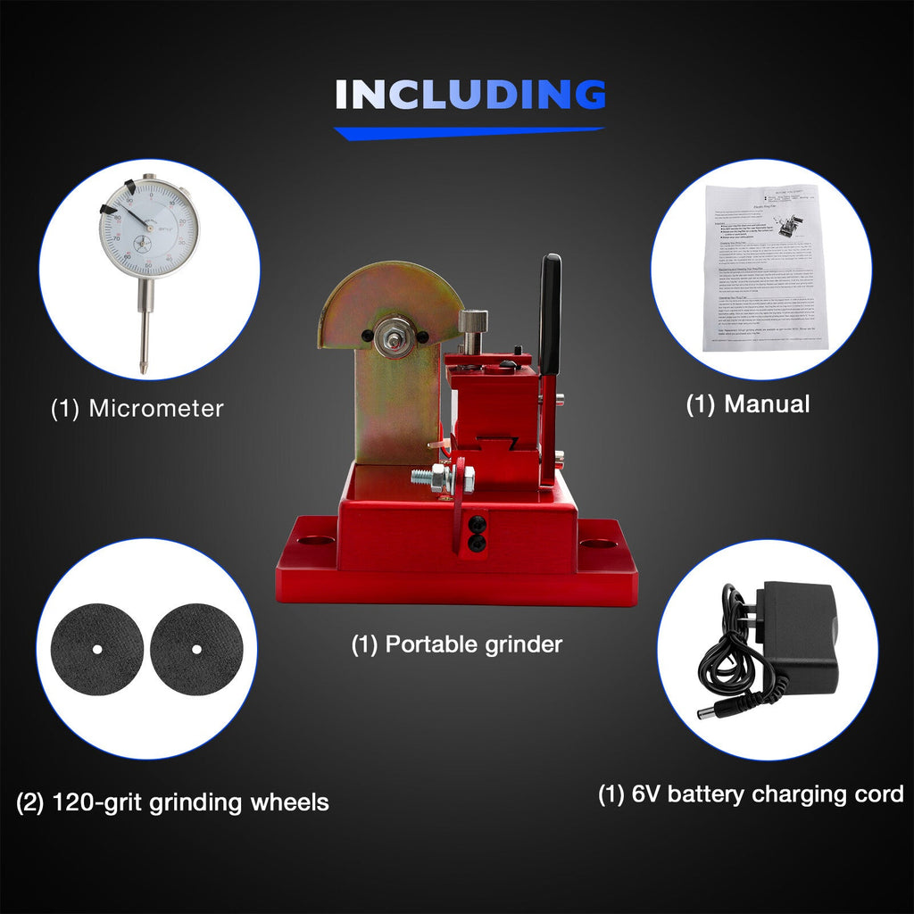 Electric Engine Piston Ring Filer Grinder for Proform 66765 120 Grit 2 Wheels