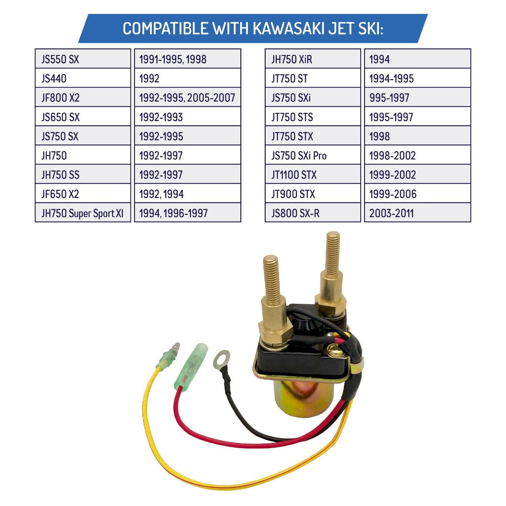 Starter Relay Solenoid for Kawasaki Jet Ski 1991 2011 27010 3724 27010 3760