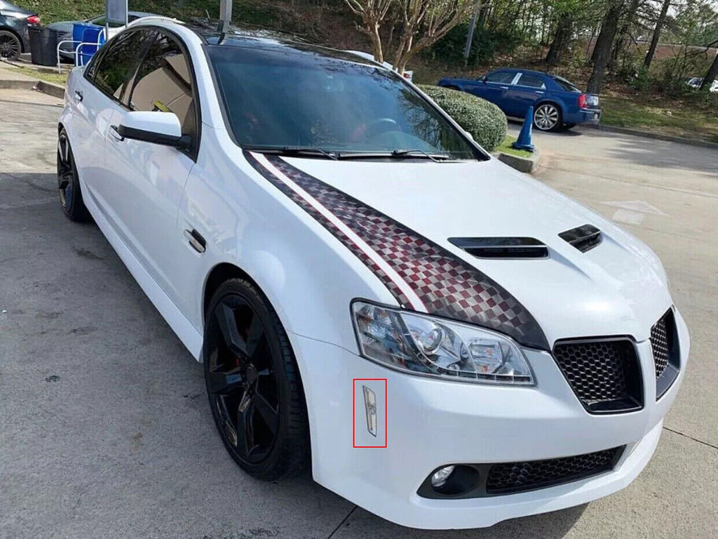 Clear Front Fender Side Markers Lights Housing for Pontiac G8 GT GXP 2008 2009
