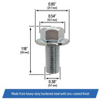 90105-960-710 Mower Blade Hex Bolts for Honda 21 Lawn Mowers 6 Pack